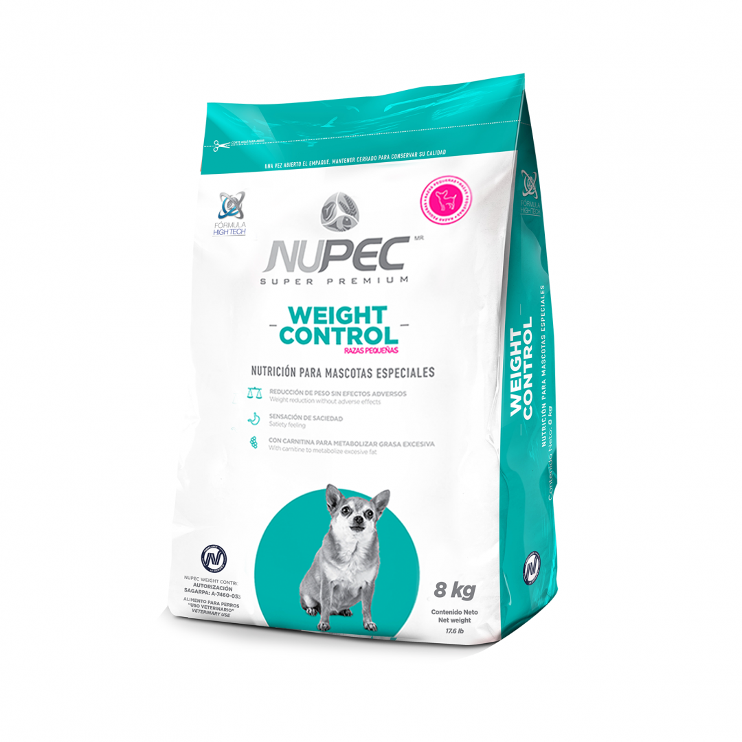 alimento nupec weight control razas pequeñas 8 kg