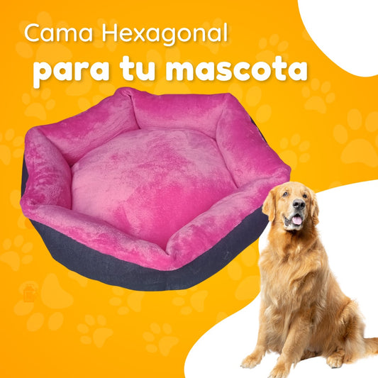 Cama hexagonal para perro grande