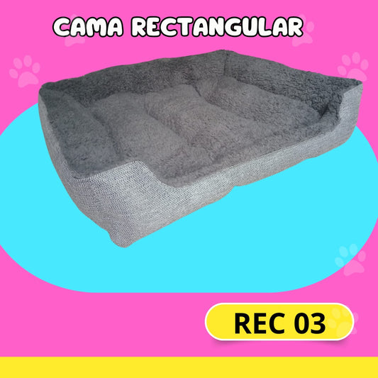 Cama rectangular para perro grande