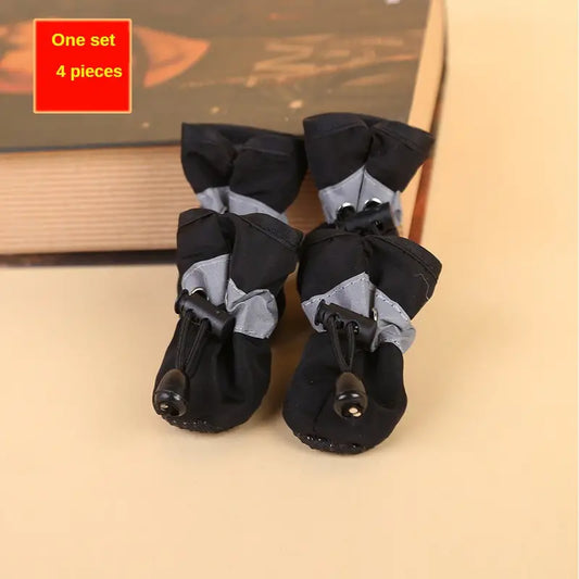 botas impermeables para perros color negro talla 3XL